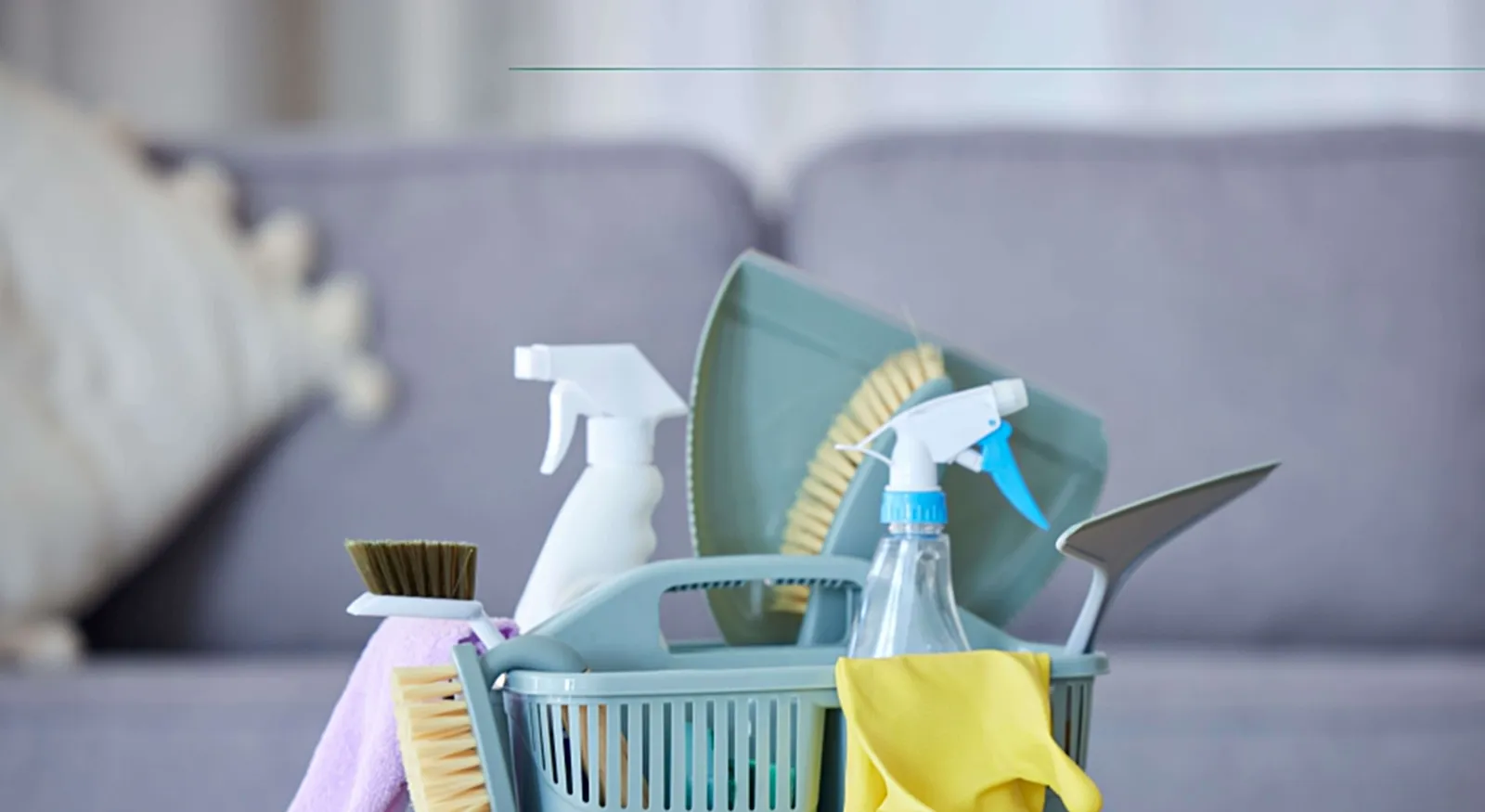 Schoonmaakmateriaal klaar voor gebruik