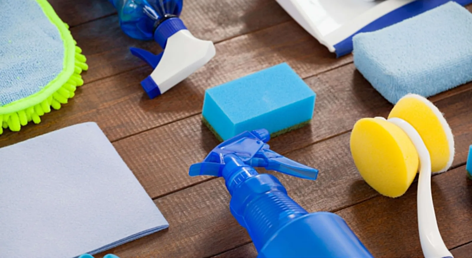 Schoonmaakmateriaal klaar voor gebruik